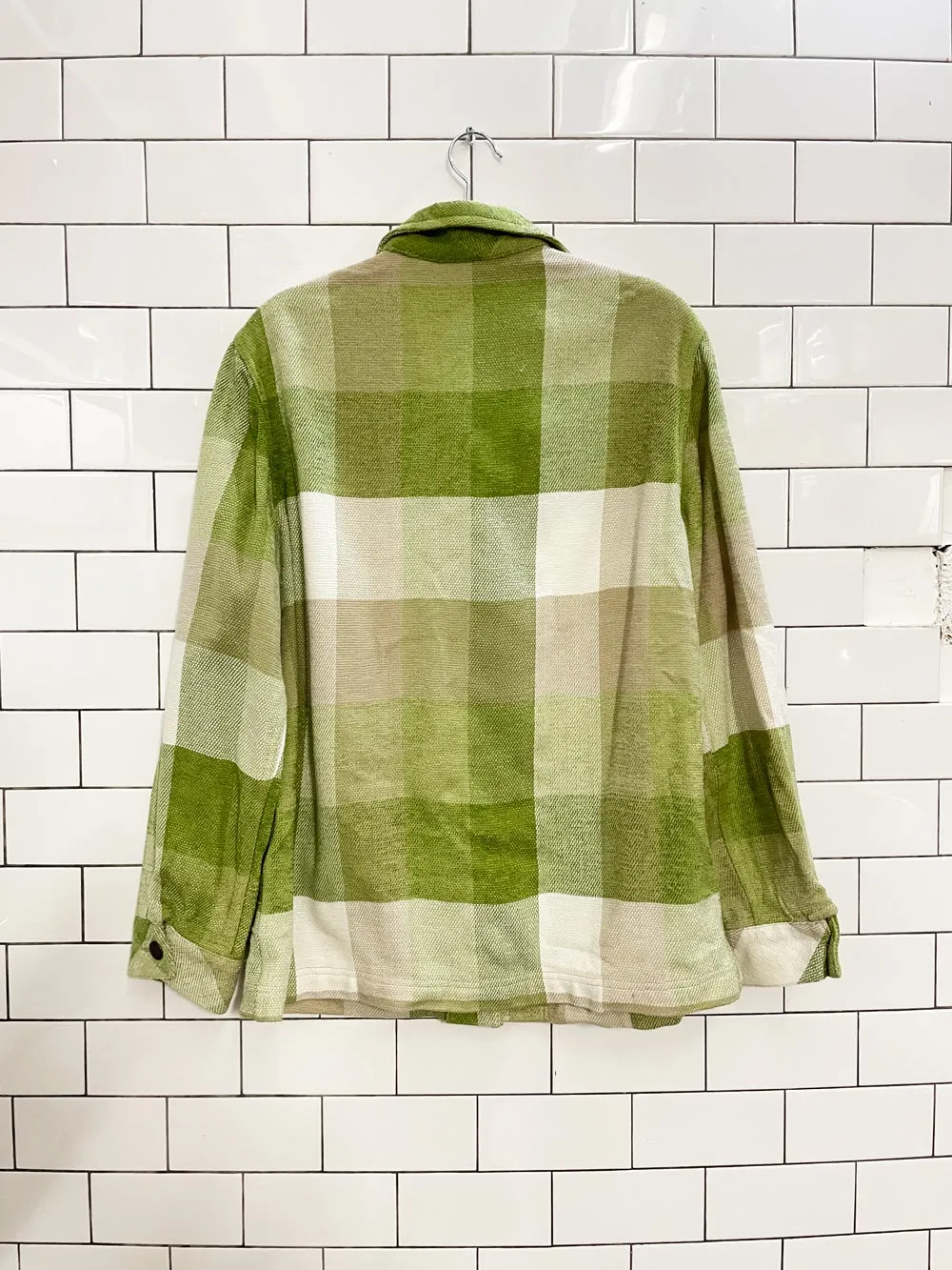 vintage 00s carroll reed plaid shirt jacket
