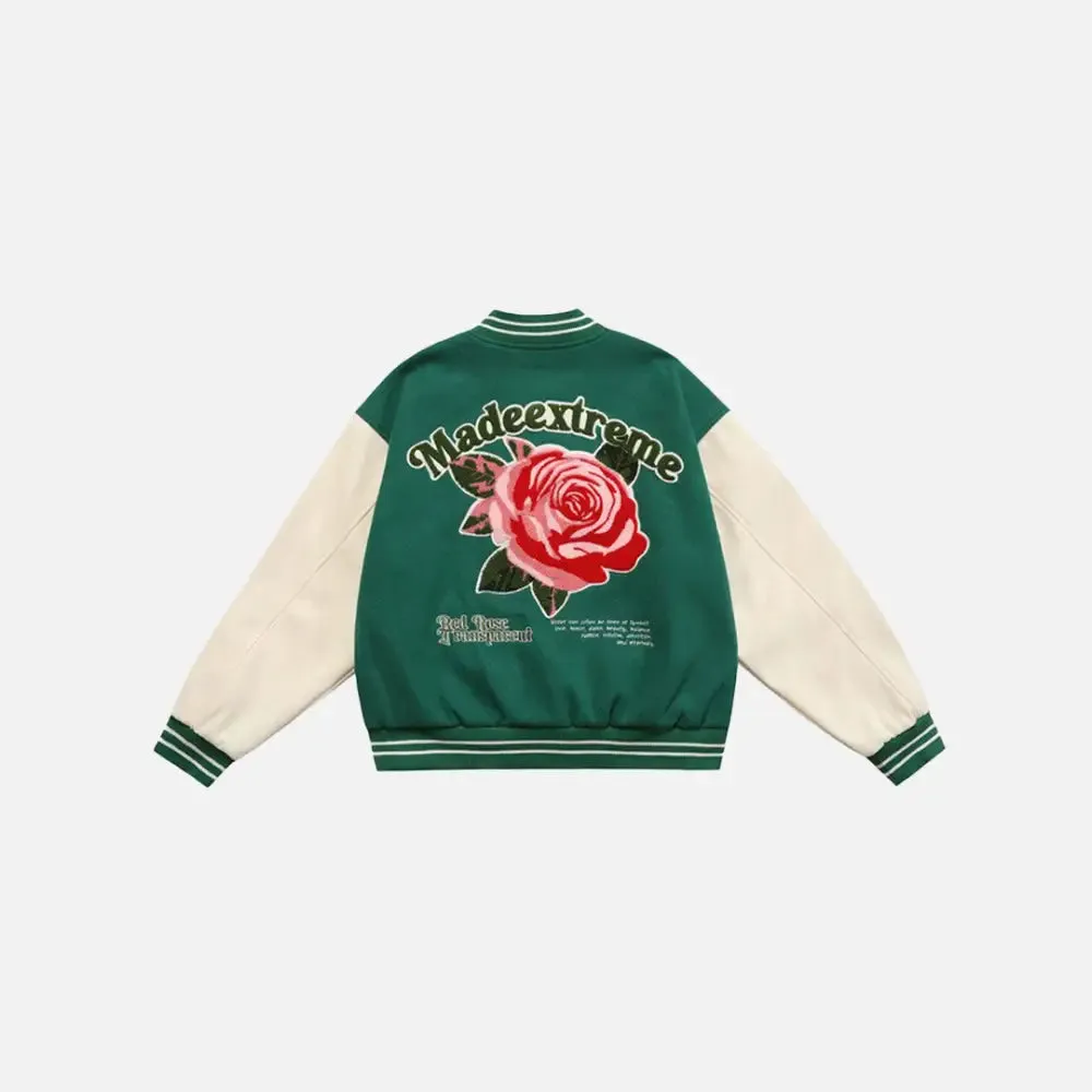 Vintage Floral Y2K Varsity Jacket in Quality Cotton