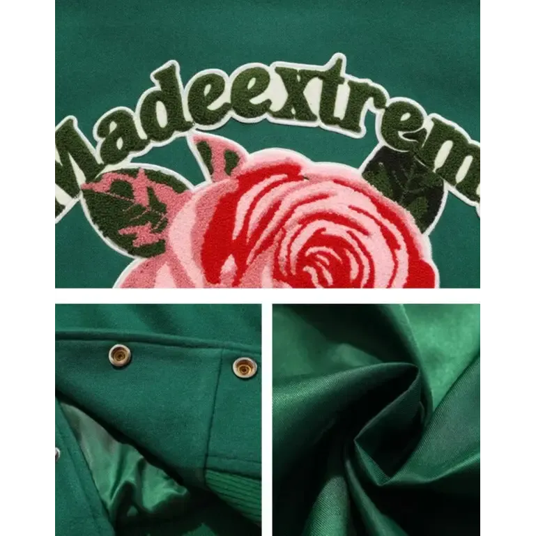 Vintage Floral Y2K Varsity Jacket in Quality Cotton