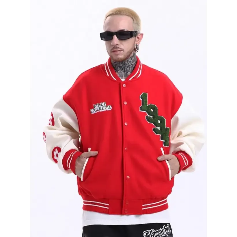 Vintage Floral Y2K Varsity Jacket in Quality Cotton