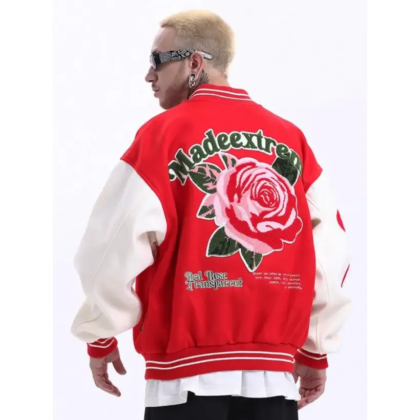 Vintage Floral Y2K Varsity Jacket in Quality Cotton