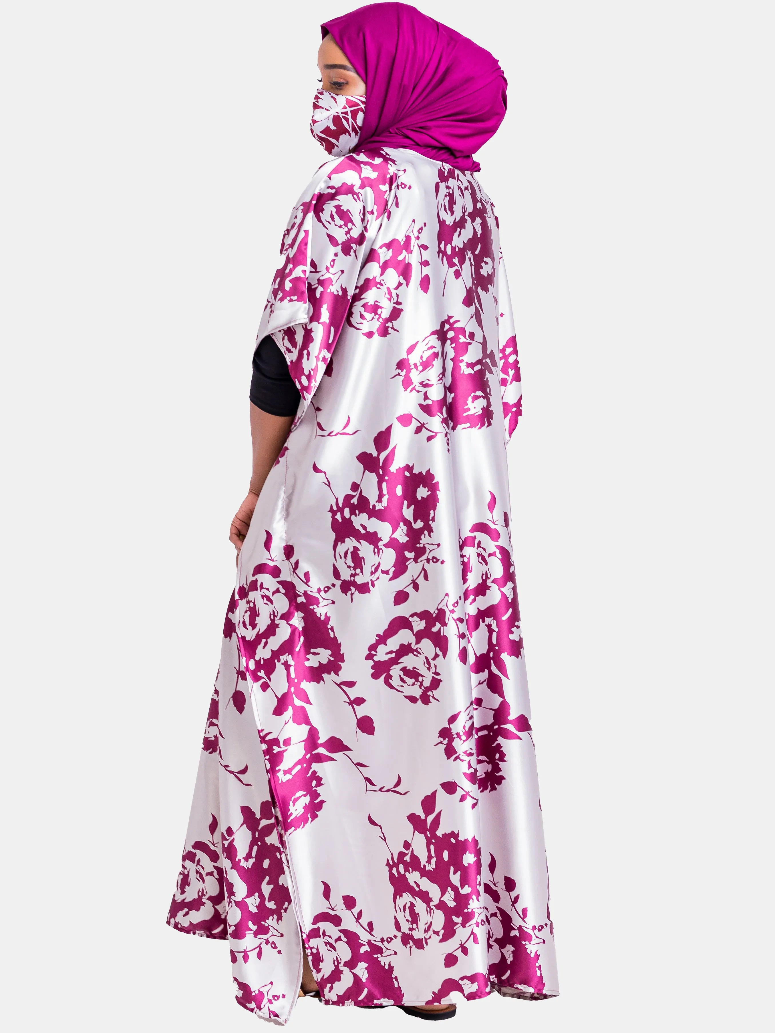 Vivo Satin Maxi Dira Dress - Purple