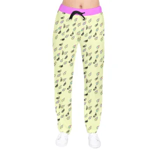 Watercolor Ant Party velvet Drawstring Pants