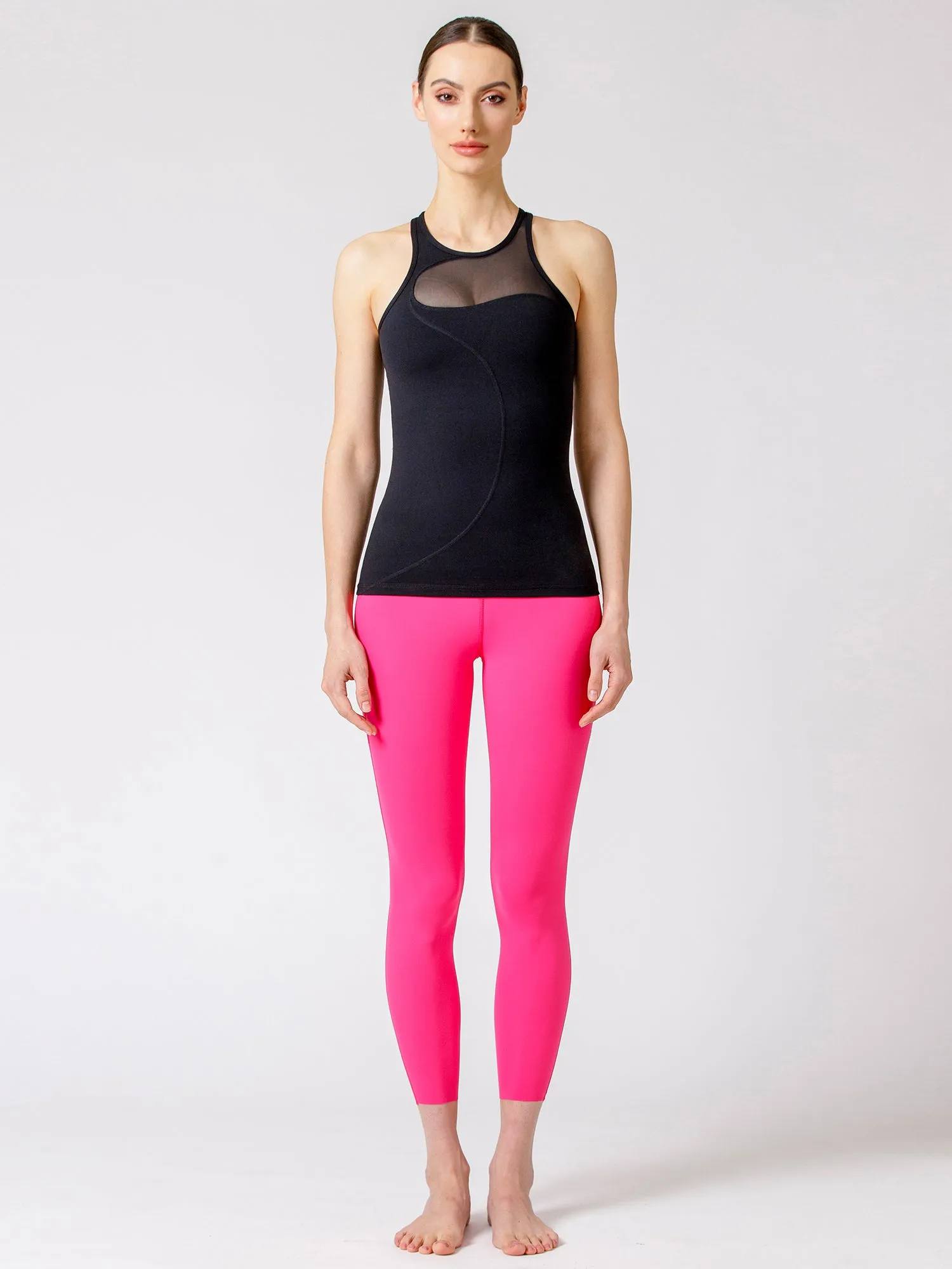 WAVE MESH TANK, BLACK/BLACK MESH