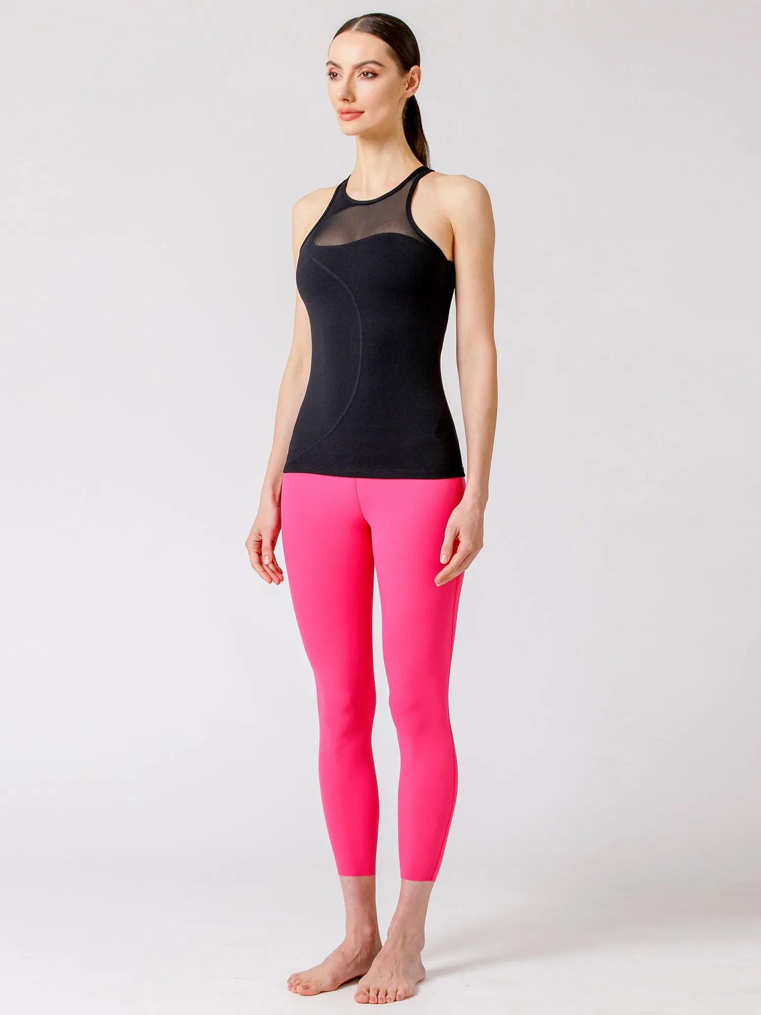 WAVE MESH TANK, BLACK/BLACK MESH