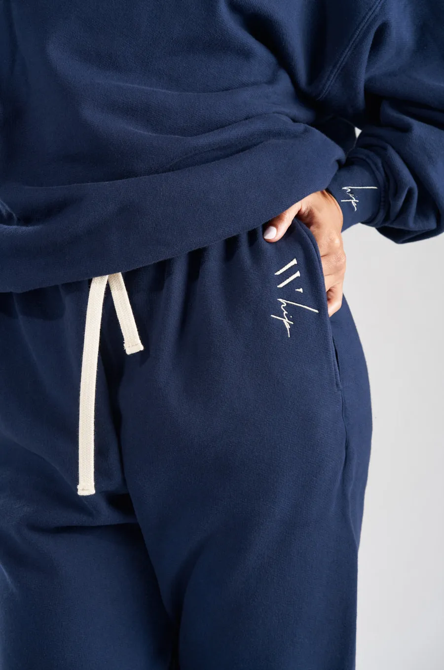 WHIP navy sweatpants
