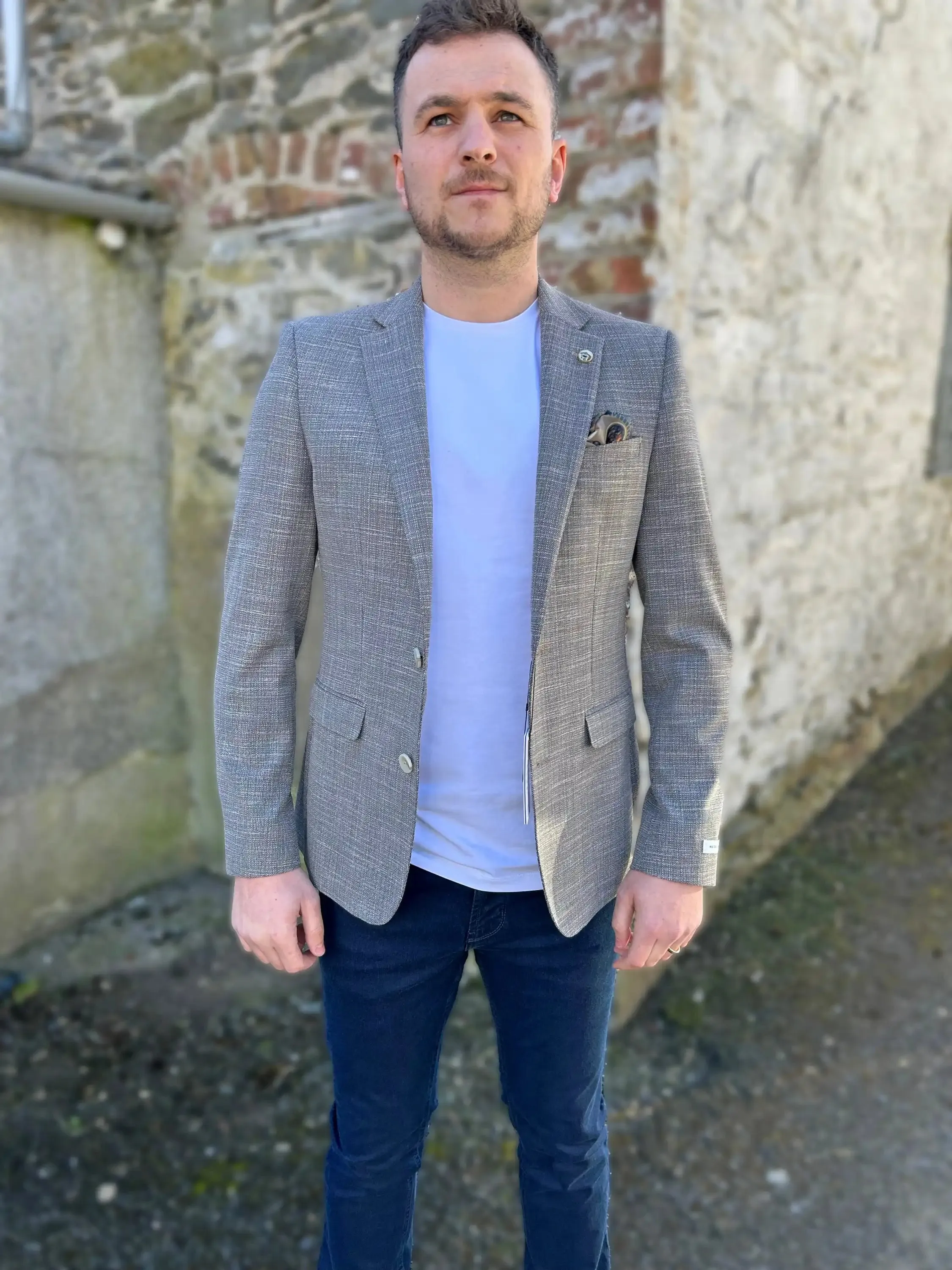 White Label Mens Jasper Sports Jacket Natural