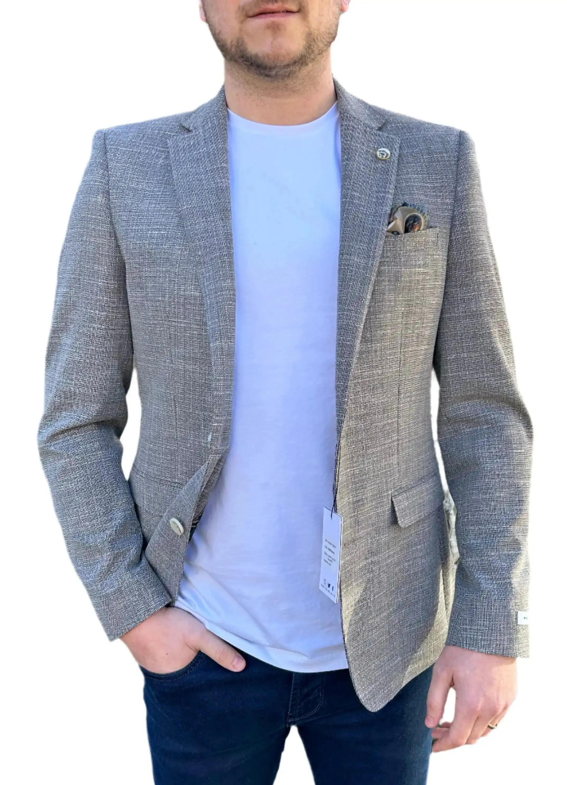 White Label Mens Jasper Sports Jacket Natural
