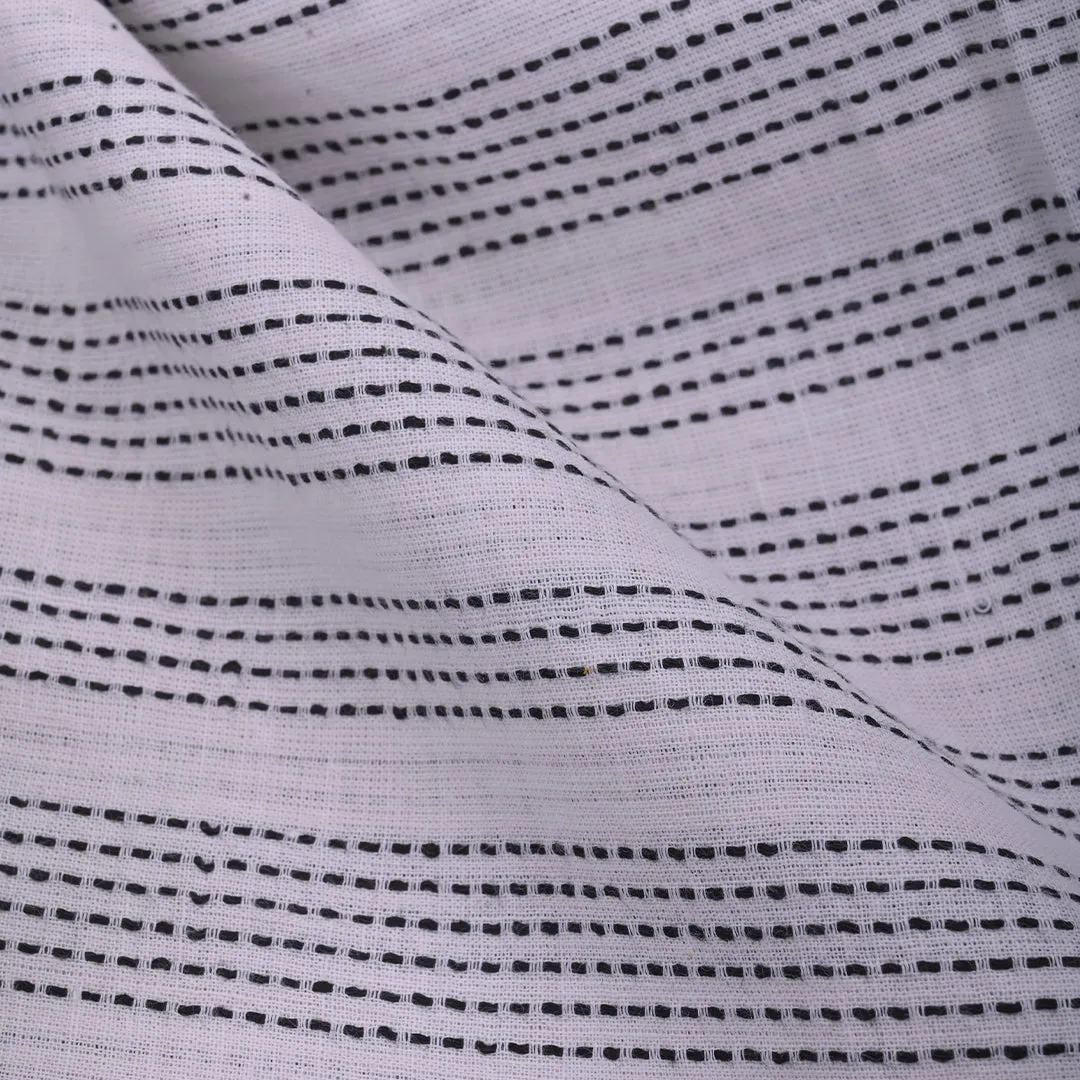 White Traditional Cotton Fabric