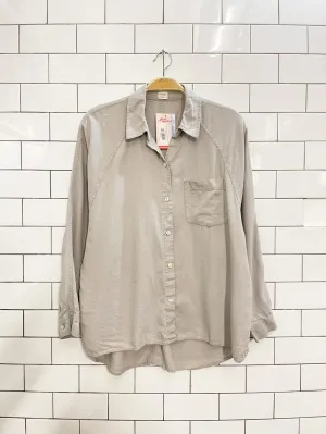 wilfred free boyfriend linen-blend shirt