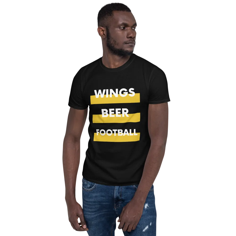 Wings, Beer, Football - T-Shirt (Various Colors)