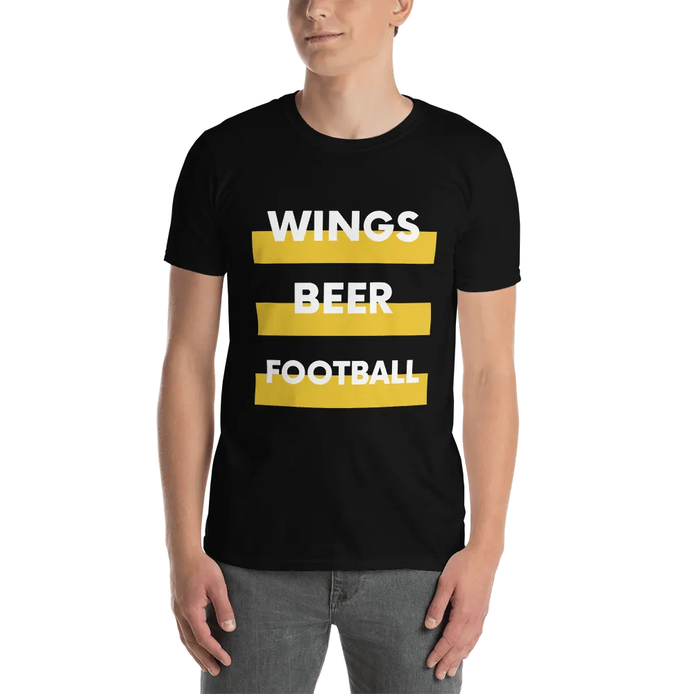 Wings, Beer, Football - T-Shirt (Various Colors)
