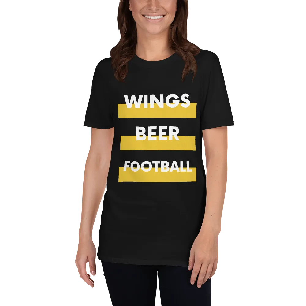 Wings, Beer, Football - T-Shirt (Various Colors)