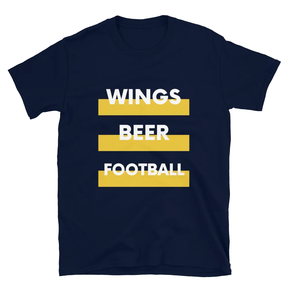 Wings, Beer, Football - T-Shirt (Various Colors)