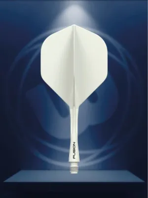 Winmau Fusion Integrated Flight & Shaft Solid White - Intermediate