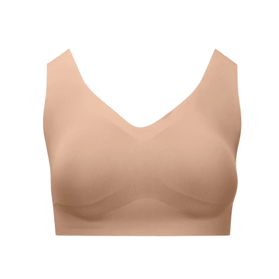 Wireless Sports Bras with Removable Pads and Extra Back Support - 2 Pack