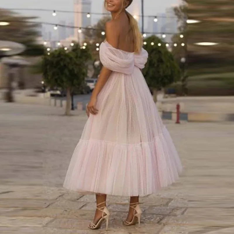 Women Sexy Mesh Lace Patchwork Long Dress 2023 Elegant Backless Big Hem Party Dress Summer Fashion Solid Princess Dress Vestidos