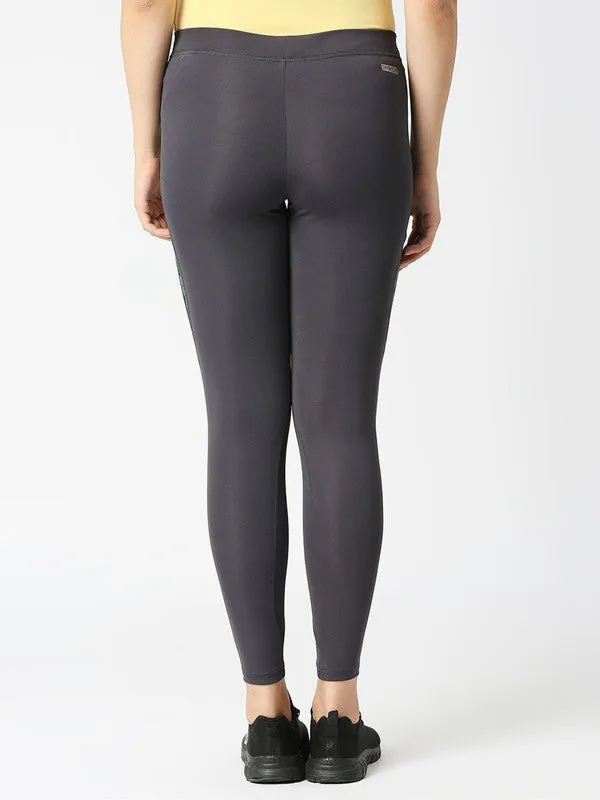 Women Steel Grey Solid Yoga Pants - PACER HD-STG