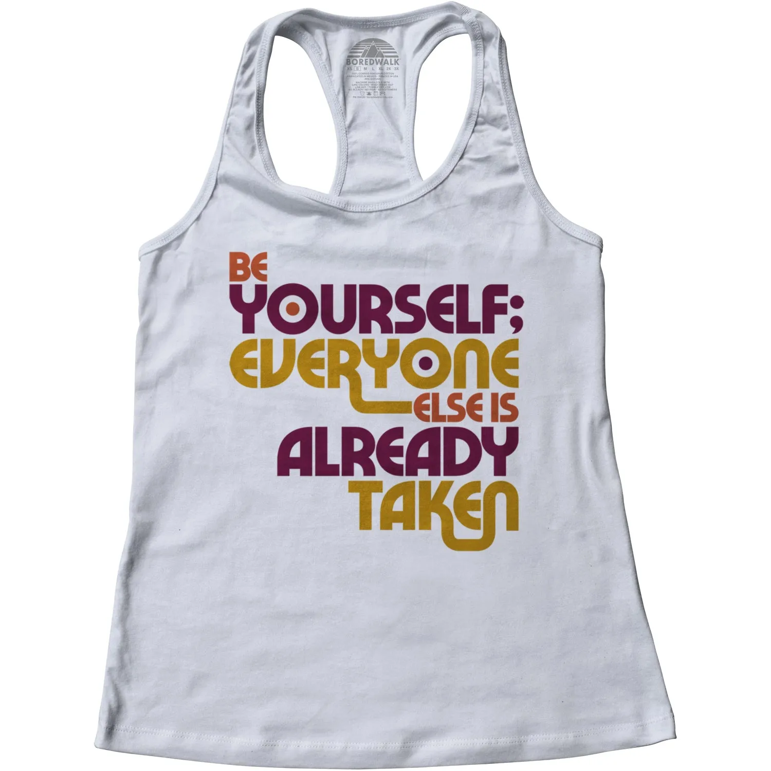 Women's Be Yourself Racerback Tank Top - Oscar Wilde
