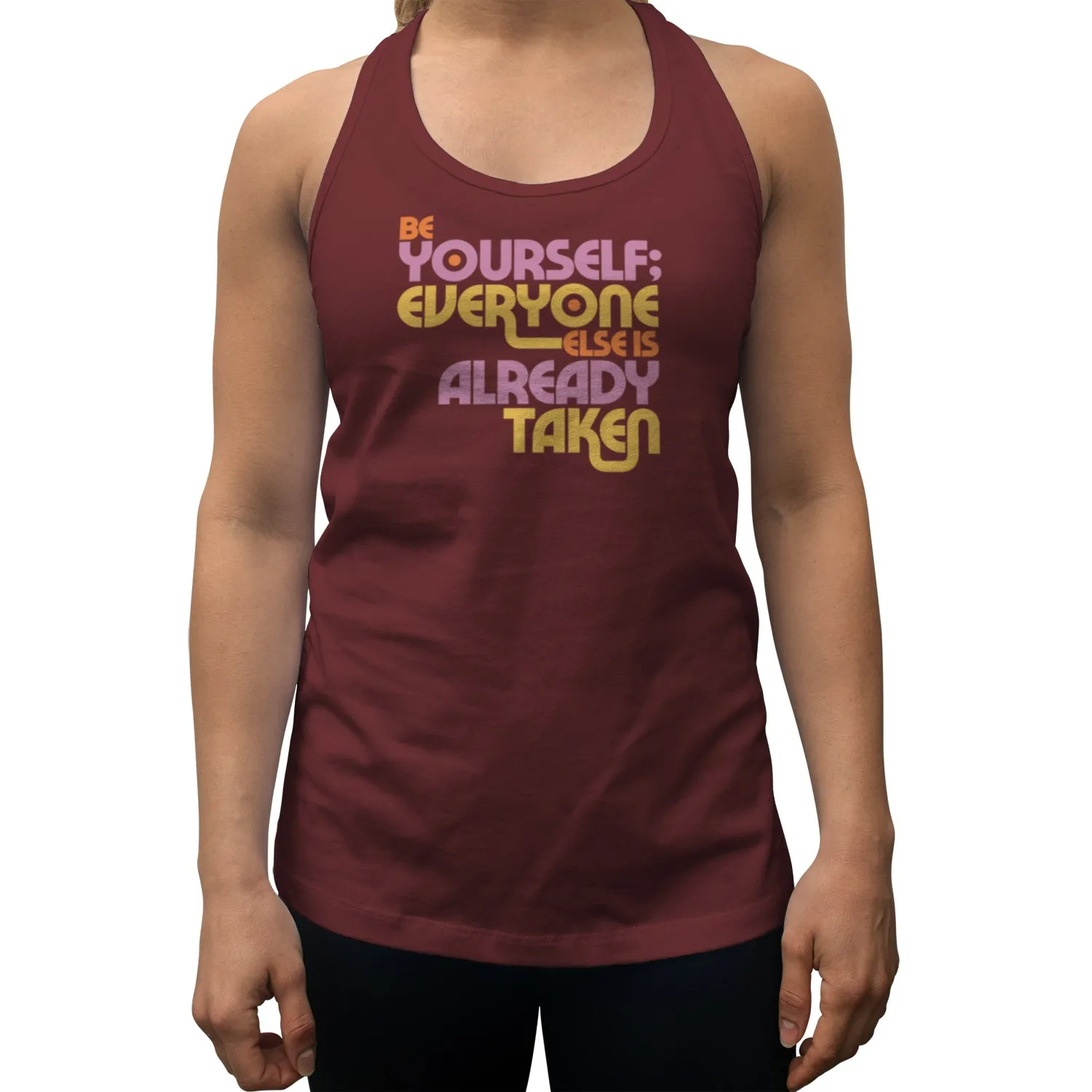 Women's Be Yourself Racerback Tank Top - Oscar Wilde