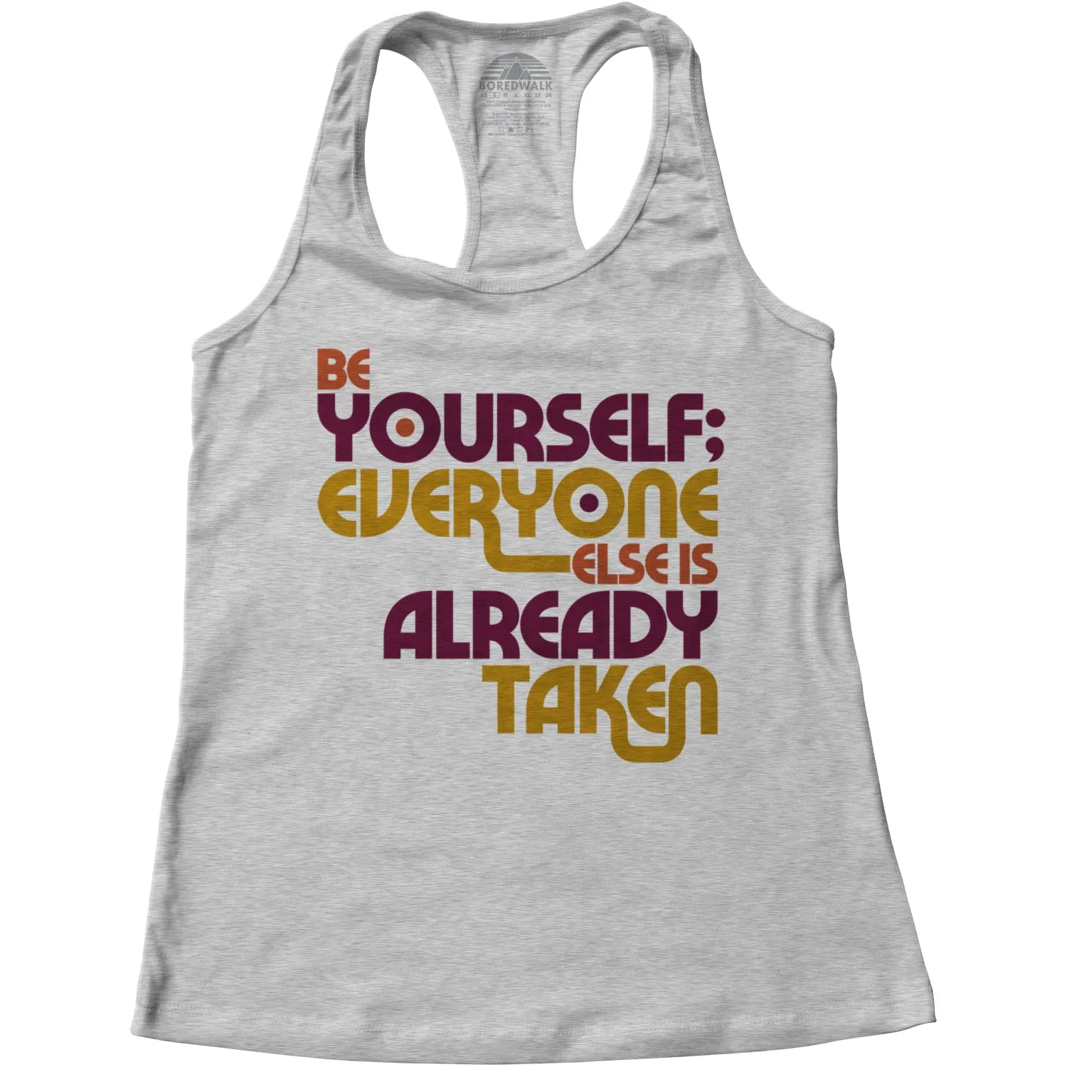 Women's Be Yourself Racerback Tank Top - Oscar Wilde