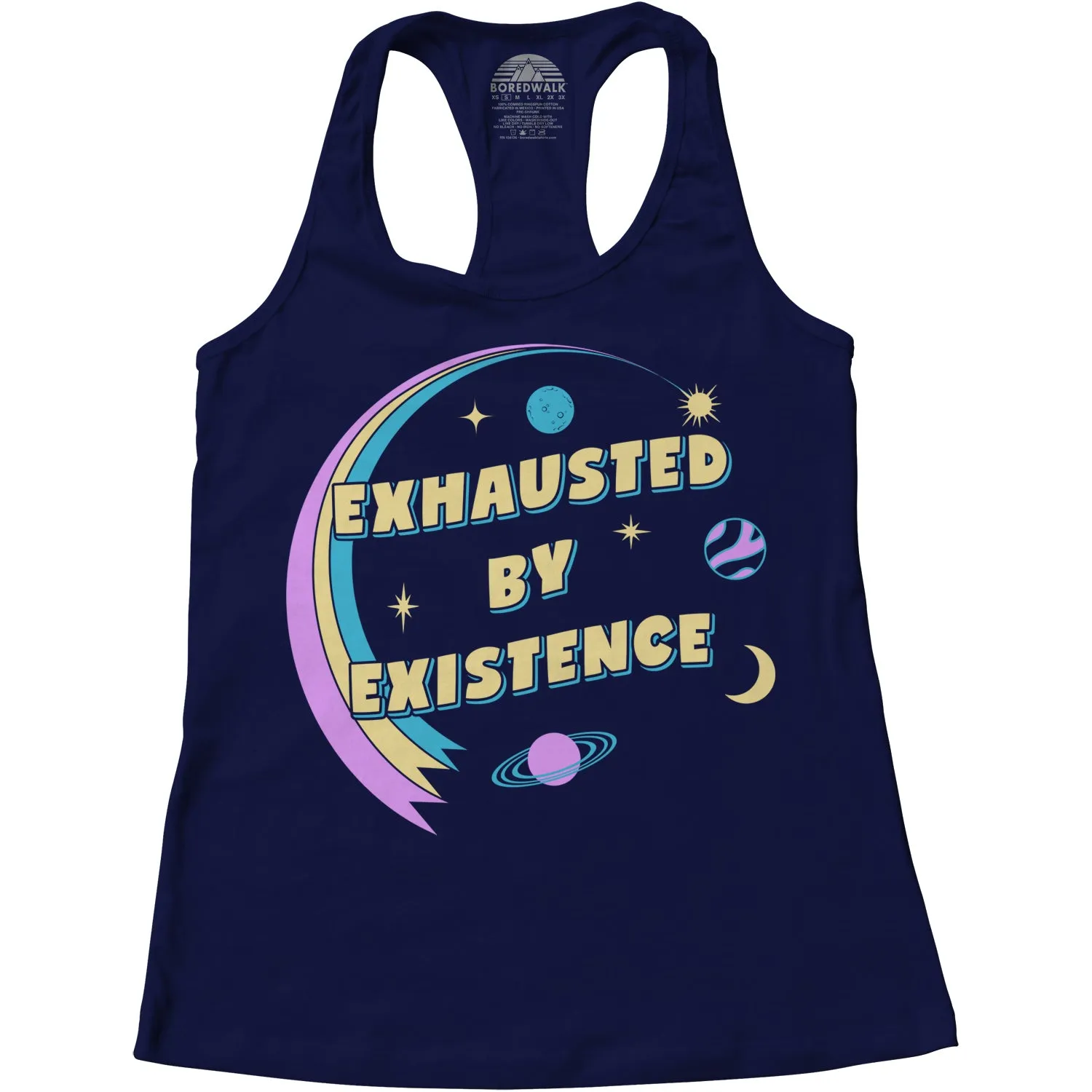 Women's Exhausted By Existence Racerback Tank Top