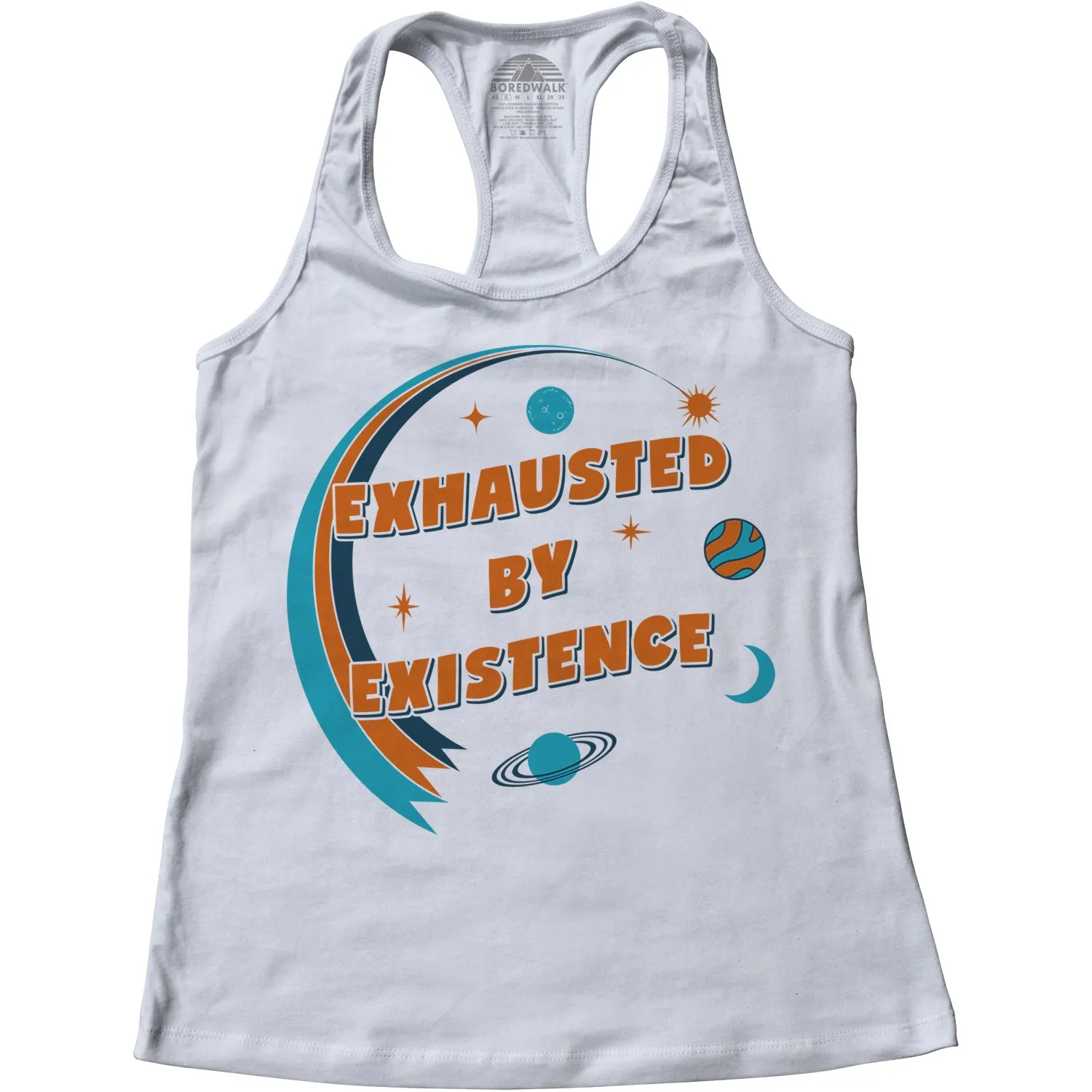 Women's Exhausted By Existence Racerback Tank Top
