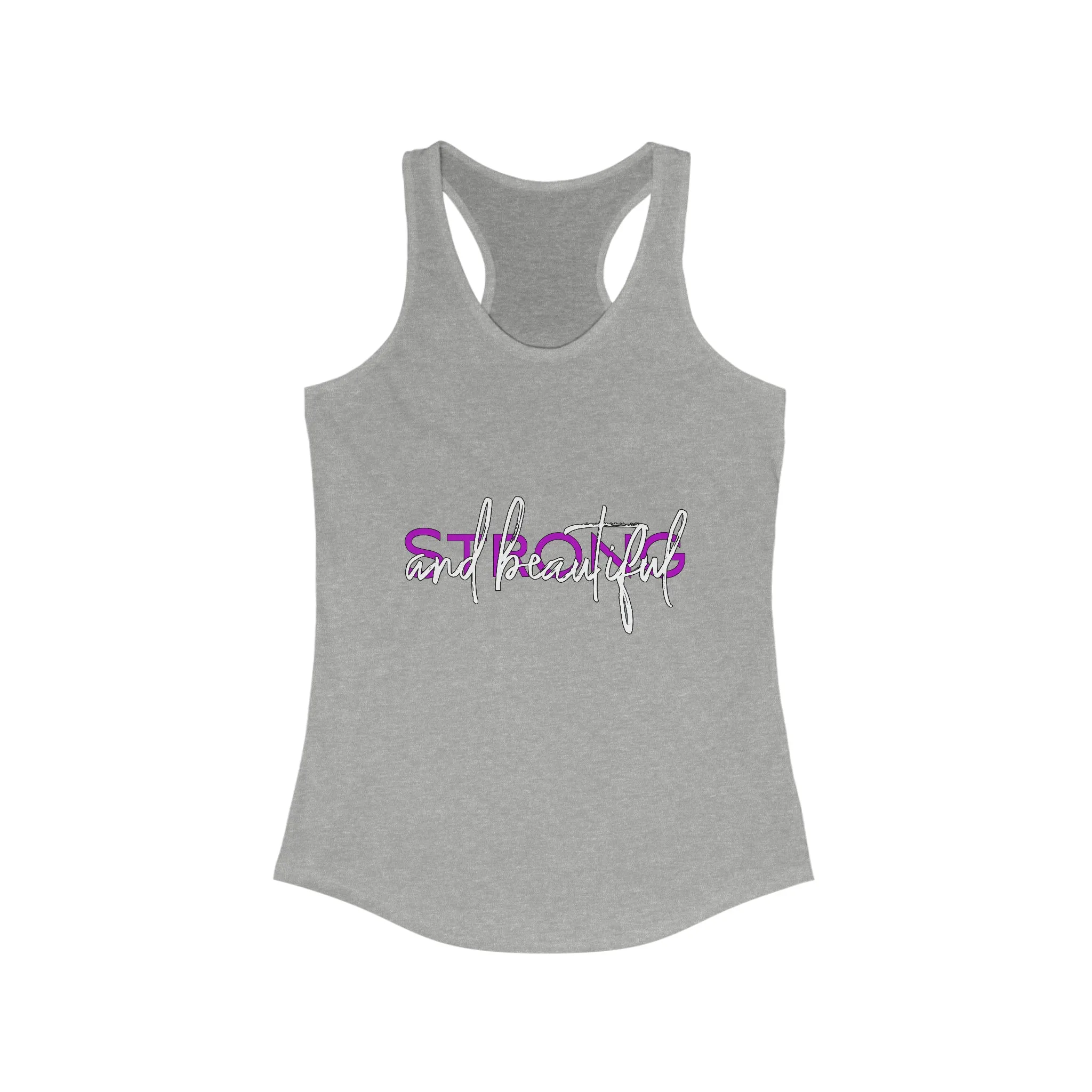 Women's Ideal Strong and Beautiful Graphic Design Racerback Tank