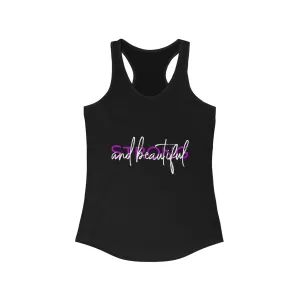 Women's Ideal Strong and Beautiful Graphic Design Racerback Tank