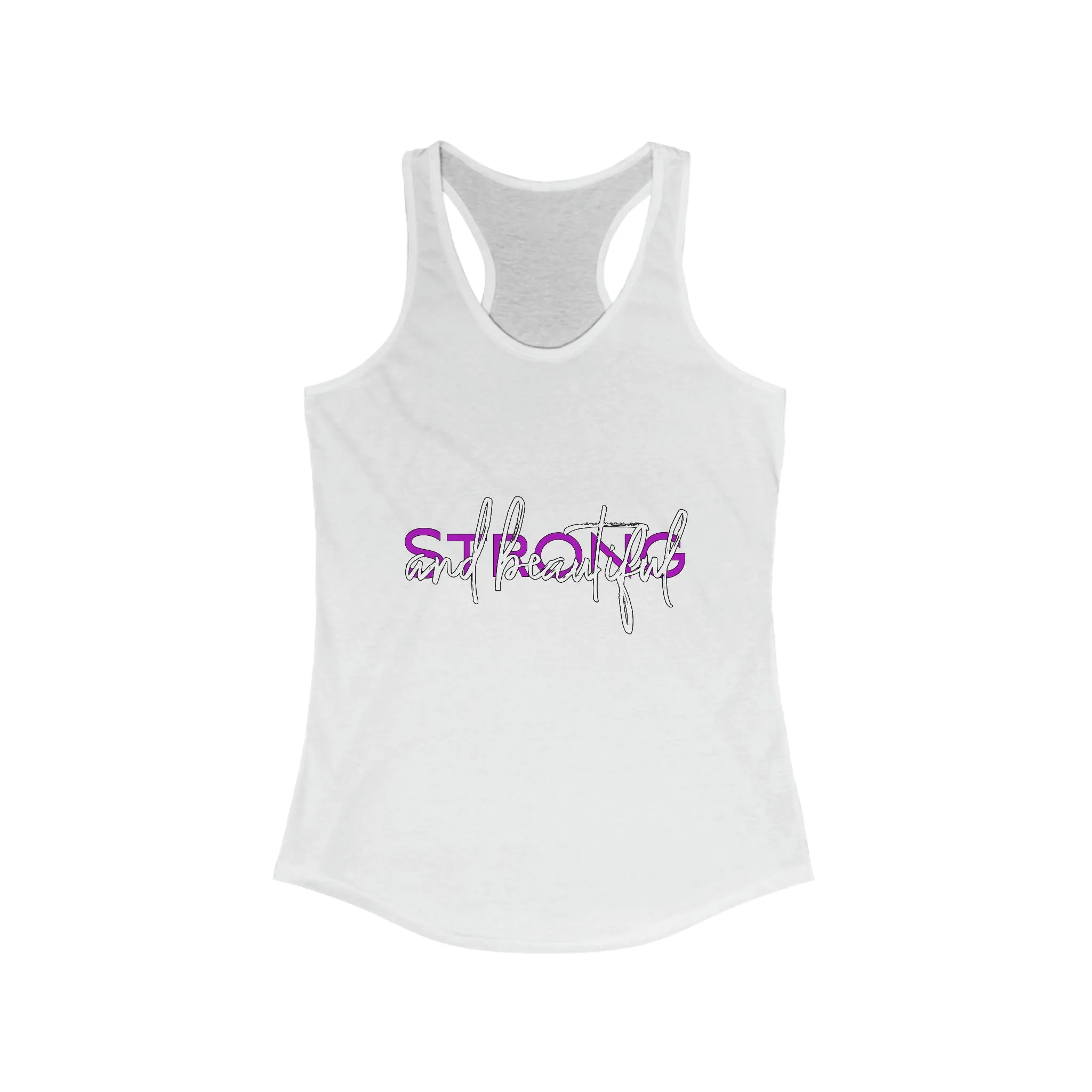 Women's Ideal Strong and Beautiful Graphic Design Racerback Tank