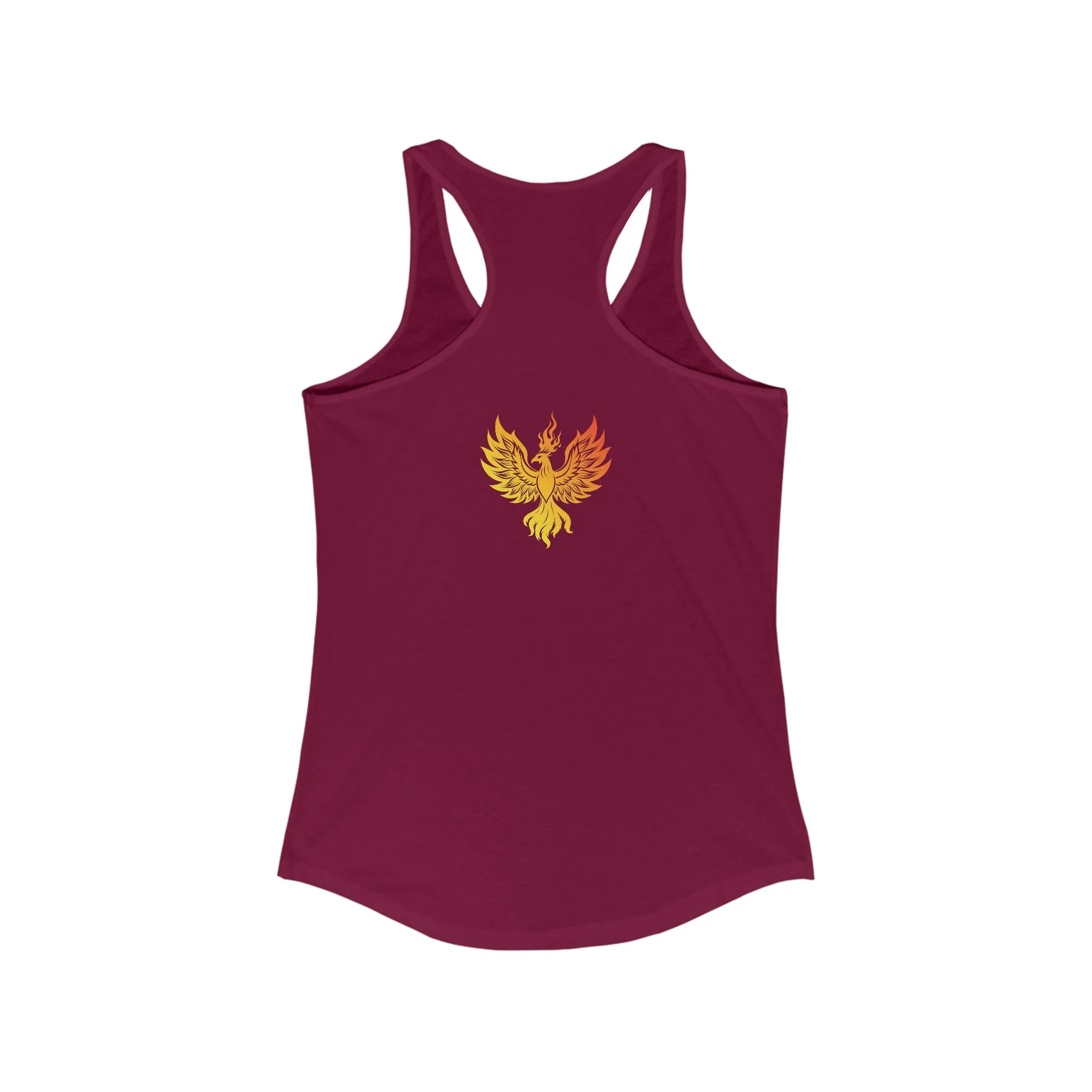 Women's In The Heart of The Fire Typographical Art Ideal Racerback Tank
