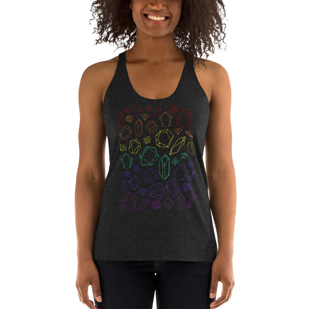 Women's Rainbow Crystals Racerback Tank
