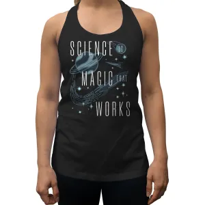 Women's Science is Magic That Works Racerback Tank Top