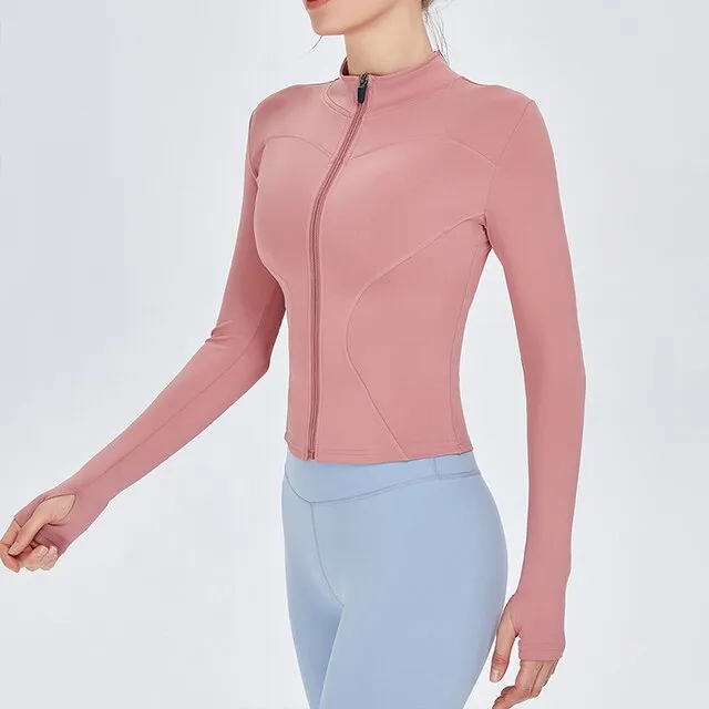 Yoga Sports Slim Fit Lightweight Jackets Women