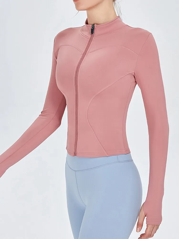 Yoga Sports Slim Fit Lightweight Jackets Women