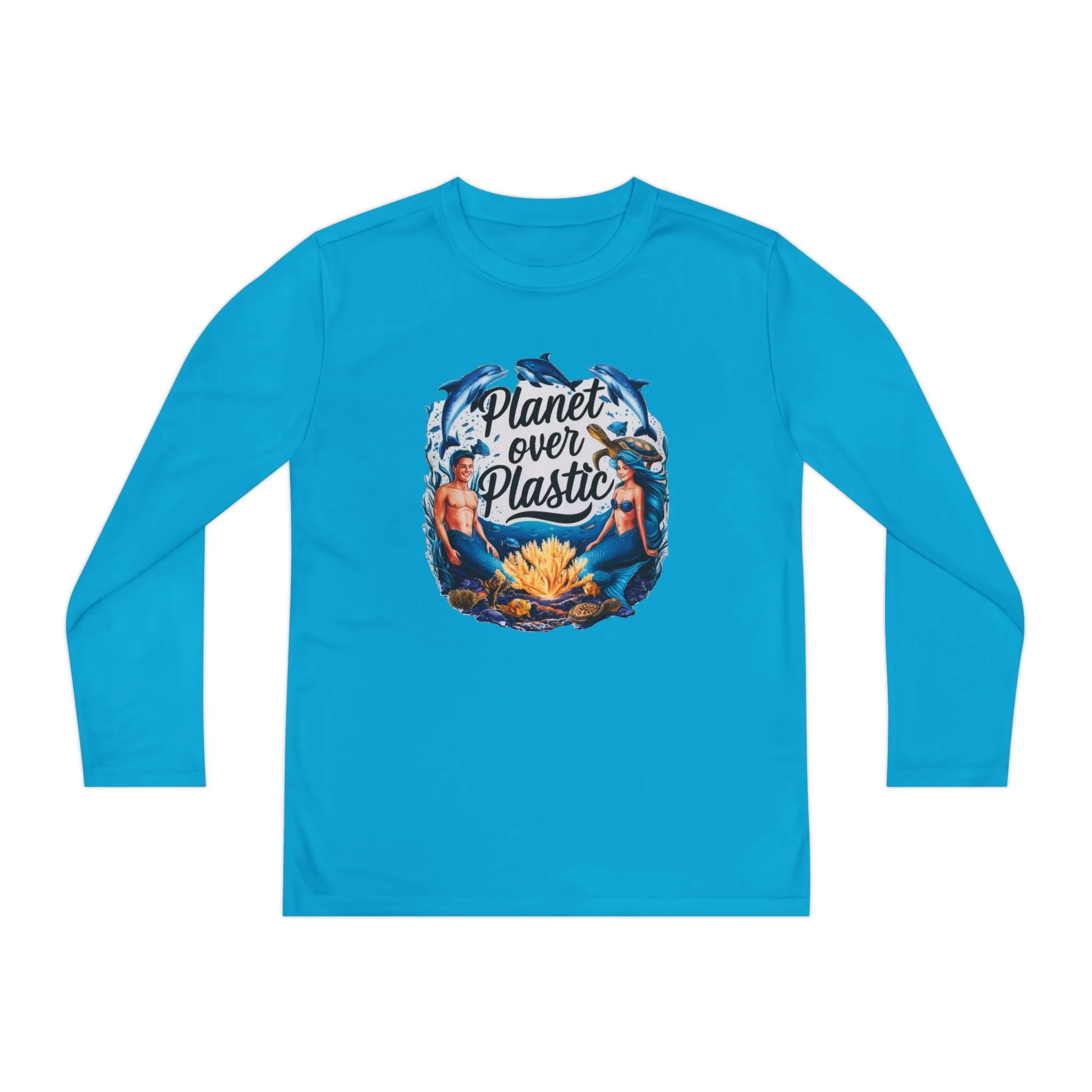 Youth Long Sleeve Competitor Tee - Planet Over Plastic