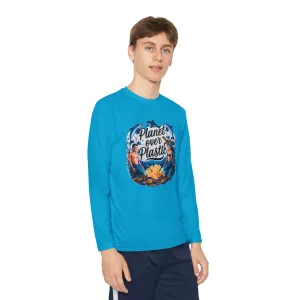 Youth Long Sleeve Competitor Tee - Planet Over Plastic